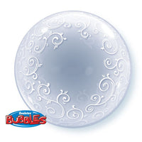 Palloncino Mylar Bubble Trasparente con decoro 24" 61 cm