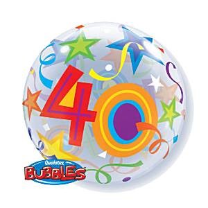 Palloncino Mylar Bubble 40 Anni da 22"