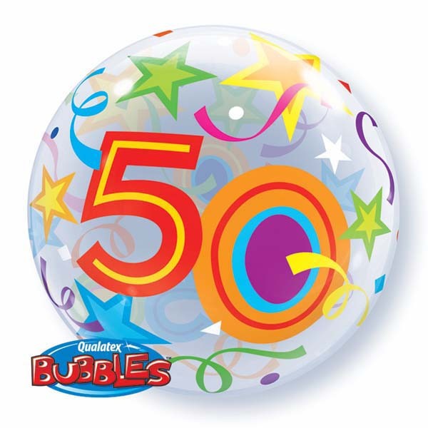 Palloncino Mylar Bubble 50 Anni da 22"