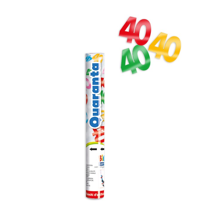 Spara Coriandoli Con Numeri Quaranta