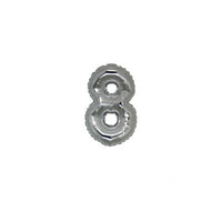 Micro Palloncino Numero 8 (17 cm - 5pz) Mylar Argento