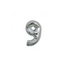 Micro Palloncino Numero 9 (17 cm - 5pz) Mylar Argento