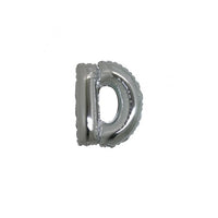 Micro Palloncino Lettera D (17 cm - 5pz) Mylar Argento