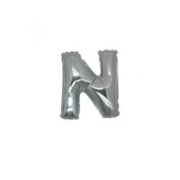 Micro Palloncino Lettera N (17 cm - 5pz) Mylar Argento