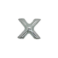 Micro Palloncino Lettera X (17 cm - 5pz) Mylar Argento