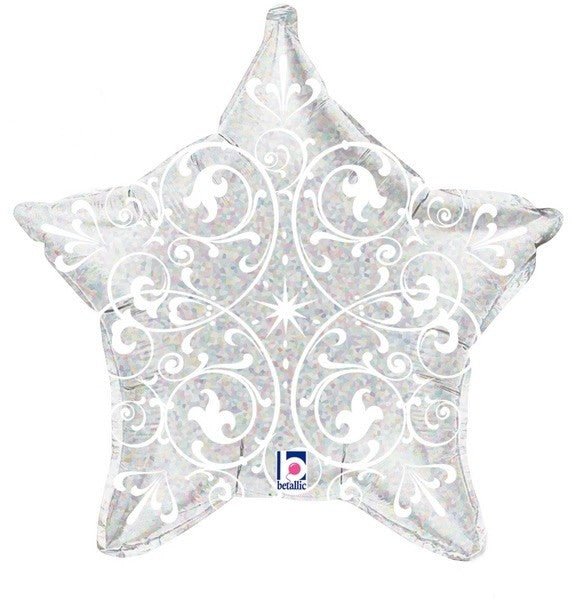 Palloncino Mylar Stella Argento 21"