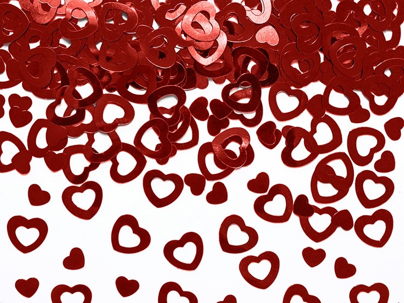 Confetti Decorativi Cuori Rossi