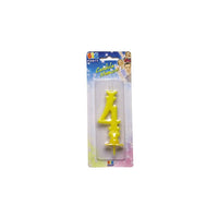 Candelina Gialla Numero 4 10 cm