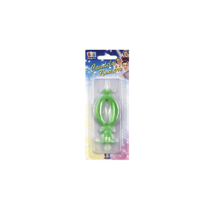 Candelina Verde Fluo Numero 0
