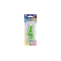 Candelina Verde Fluo Numero 4 10 cm