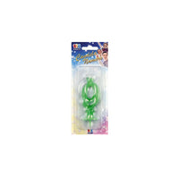 Candelina Verde Fluo Numero 9 10 cm