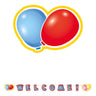Festone Palloncini Welcome 25 cm Multicolor