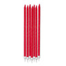 Candeline Matita Rosse Glitter (12 pz) 15 cm