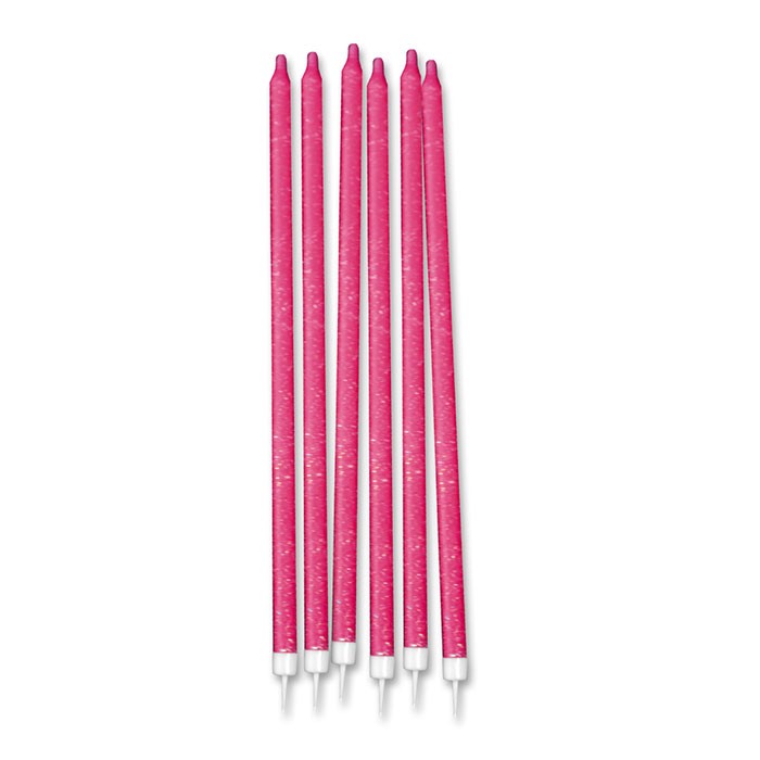 Candeline Matita Fucsia Glitter (12 pz)