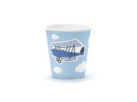Bicchieri di carta Aeroplano da 200 ml (6 pz) Celeste