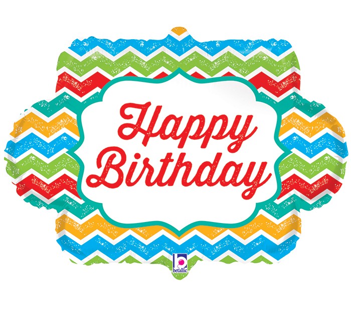 Palloncino Nuvoletta Multicolor Happy Birthday