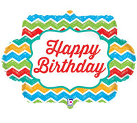 Palloncino Nuvoletta Multicolor Happy Birthday Mylar 69 cm