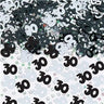 Confetti Decorativi Numero 30 Nero e Argento