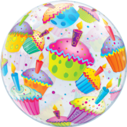 Palloncino Mylar Bubble con Cupcake da 22"