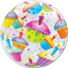 Palloncino Mylar Bubble con Cupcake da 22" 56 cm Trasparente