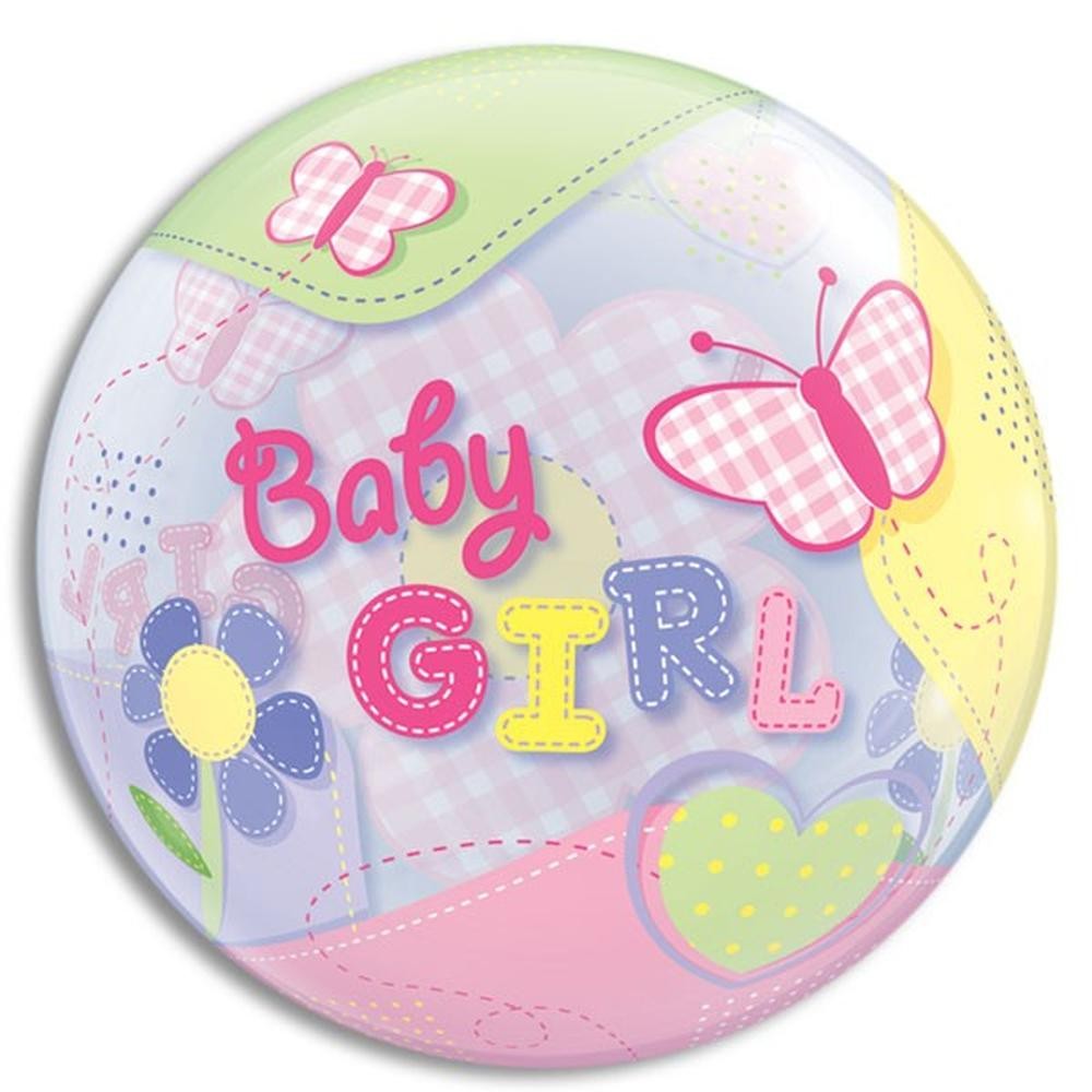 Palloncino Mylar Bubble Baby Girl da 22"