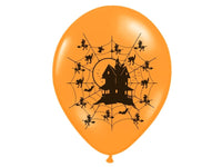 Palloncini in Lattice 12" Casa Infestata (10 pz) Arancio Arancione