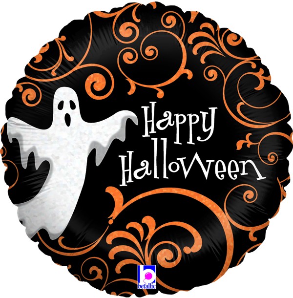 Mini Palloncino Tondo Happy Halloween Fantasmino