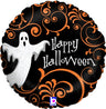 Mini Palloncino Tondo Happy Halloween Fantasmino Mylar 14 cm
