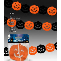 Festone di Carta Zucche Halloween 17 cm Nero Arancio