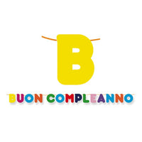 Festone Buon Compleanno Multicolor 25 cm