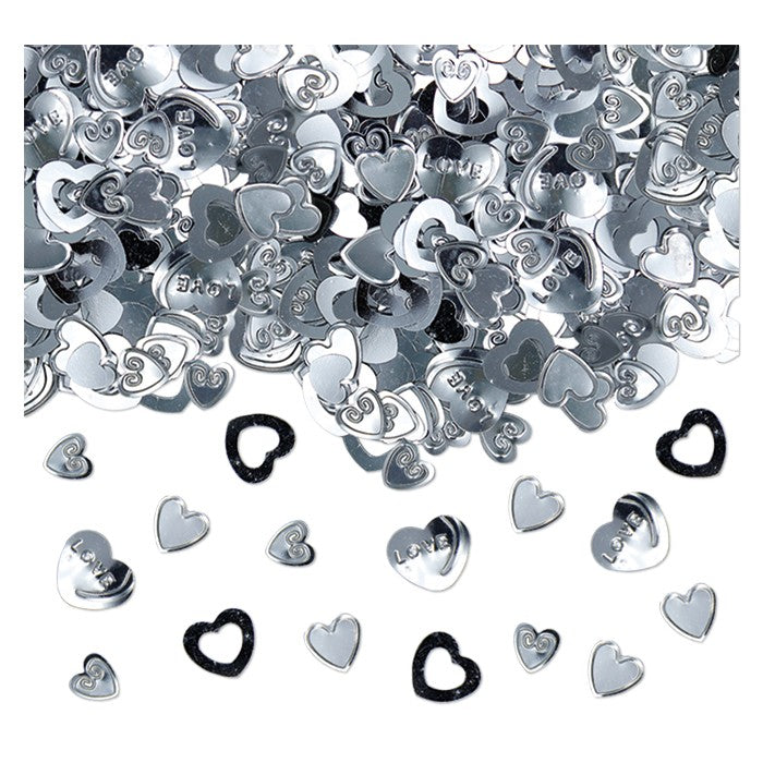 Confetti Decorativi Cuori Argento
