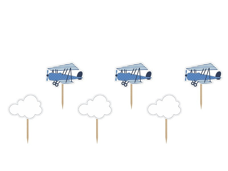 Picks Toppers Nuvolette e Aeroplano (6 pz)