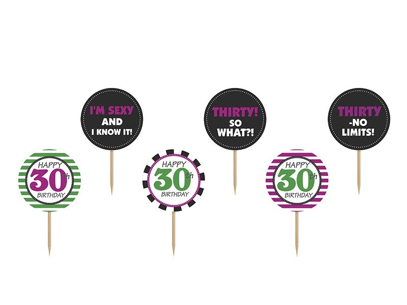 Picks Toppers 30 Anni (6 pz)