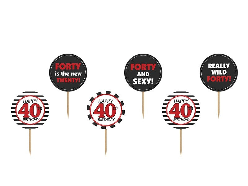 Picks Toppers 40 Anni (6 pz)