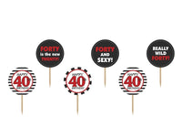 Picks Toppers 40 Anni (6 pz)