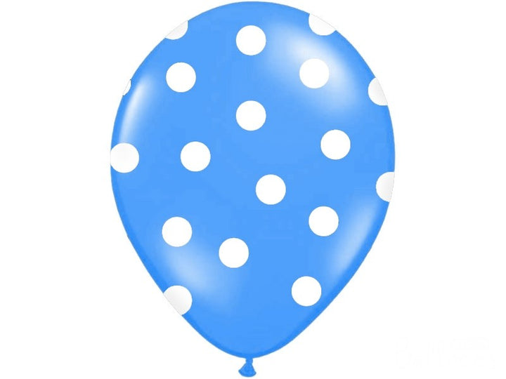 Palloncini 14" Blu a Pois Bianchi