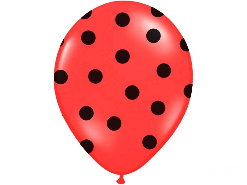 Palloncini 14" Rossi a Pois Neri