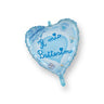 Palloncino Mini Cuore il Mio Battesimo Azzurro Mylar 23 cm