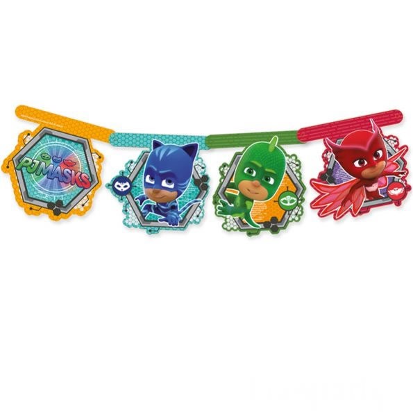 Festone Banner Pj Masks - Super Pigiamini