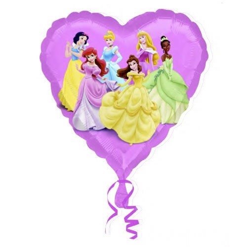 Palloncino Cuore Principesse Disney Viola