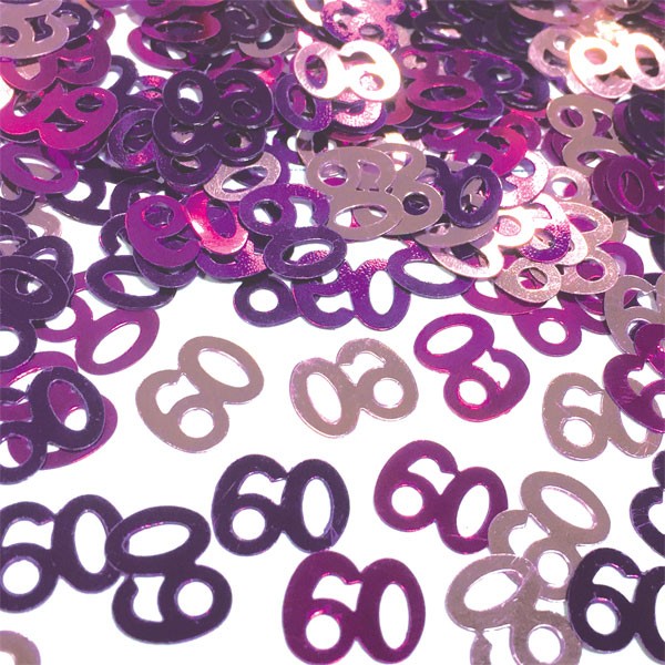Confetti Decorativi Numero 60 Fucsia