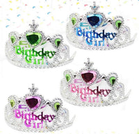Coroncina Happy Birthday con Cuori Blu Verde