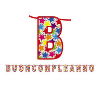 Festone Buon Compleanno Stardust 25 cm Multicolor