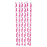 12 Cannucce in carta Pois Fucsia Cartoncino 20 cm