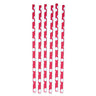 12 Cannucce in carta Pois Rosse Cartoncino 20 cm Rosso