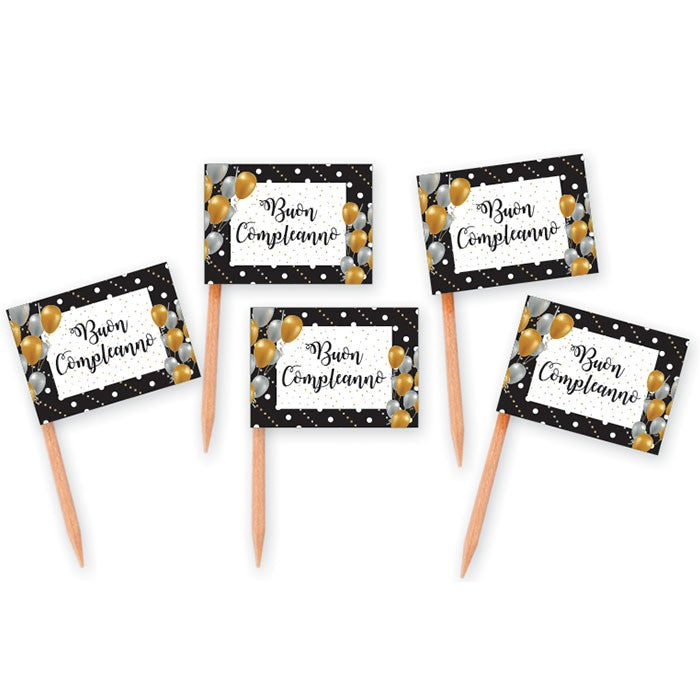 Picks Bandierine Buon Compleanno Prestige