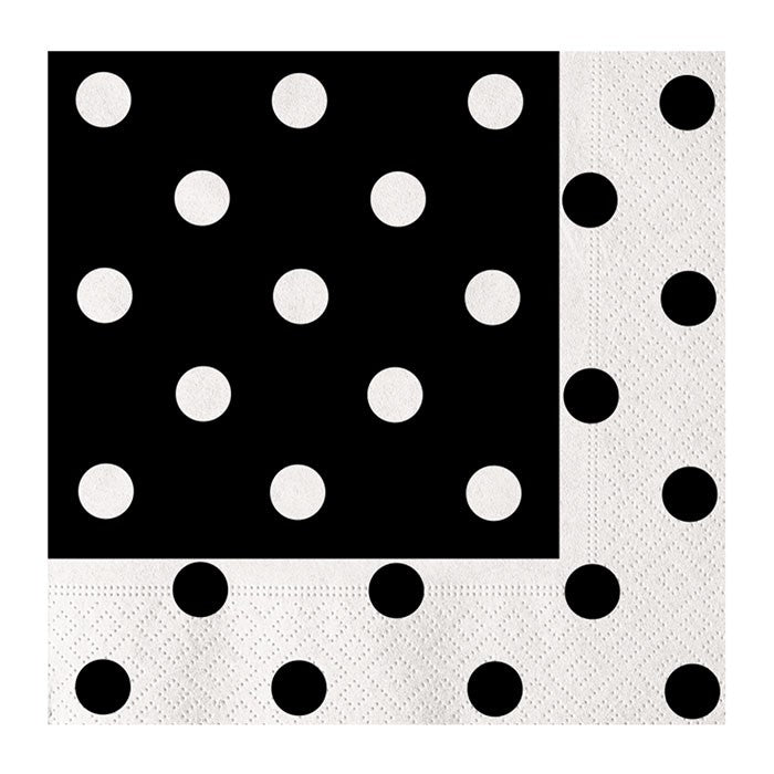 Tovaglioli Pois Neri (20 pz)