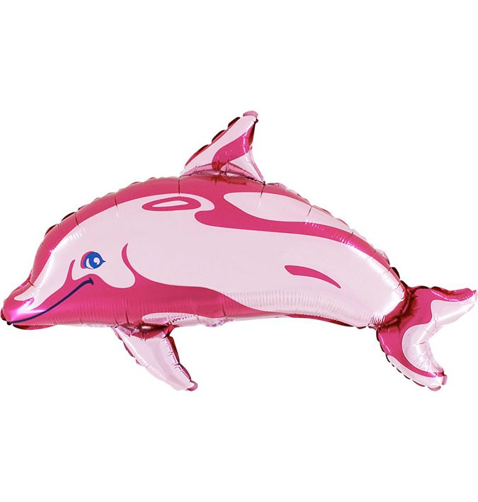 Palloncino in Mylar Delfino Rosa