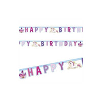 Festone Happy Birthday Unicorno Castello Cartoncino 1.8 m Multicolor