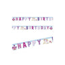 Festone Happy Birthday Unicorno Castello Cartoncino 1.8 m Multicolor